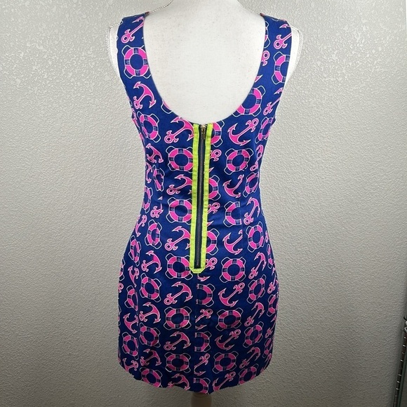 Macbeth Collection Navy Nautical Anchor Sleeveless Sheath Dress Size XS - Picture 4 of 7